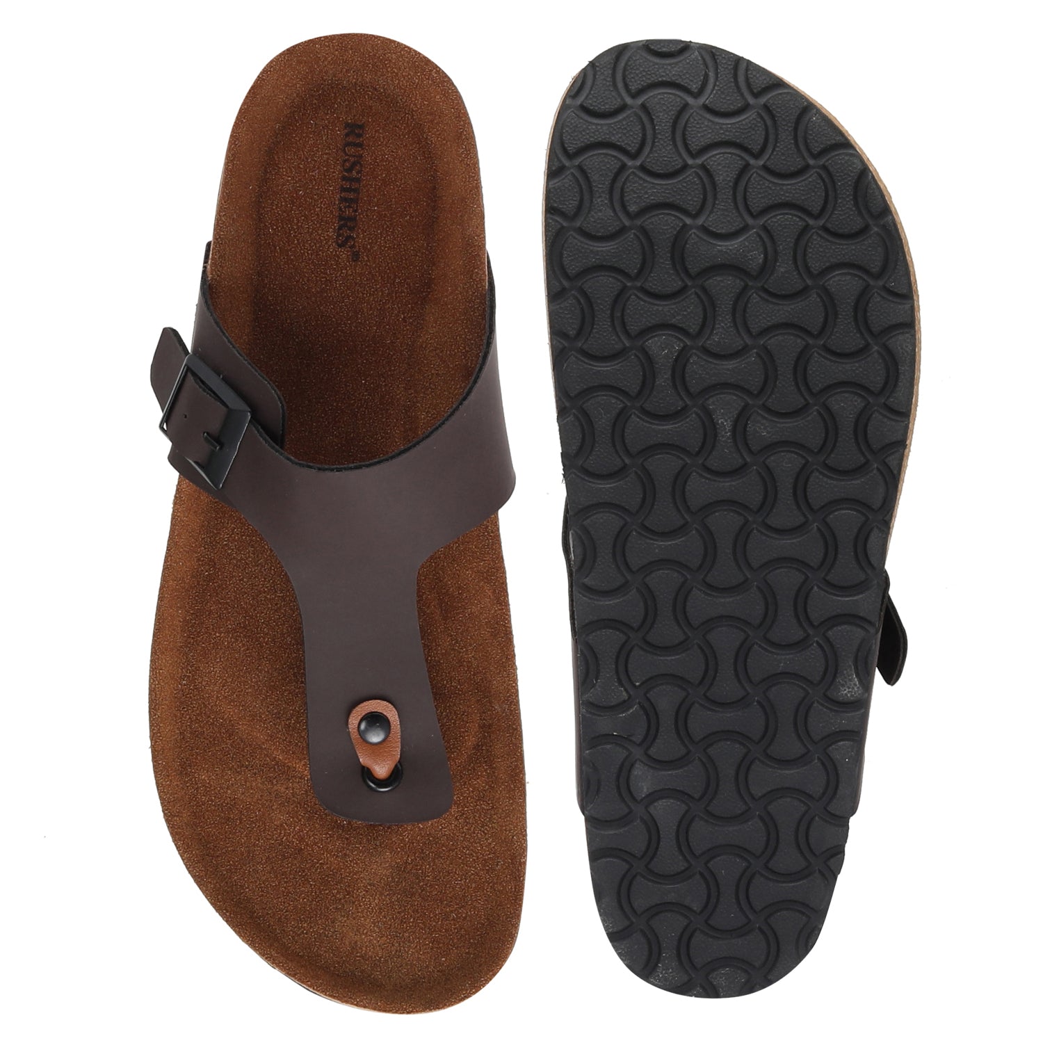 Men's Cork Slipper-5803-brown