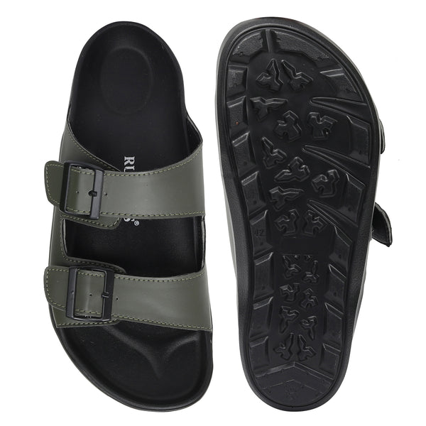 MEN S SOFT FOOTBED SLIPPERS BIRK 5001 GREEN Rushers