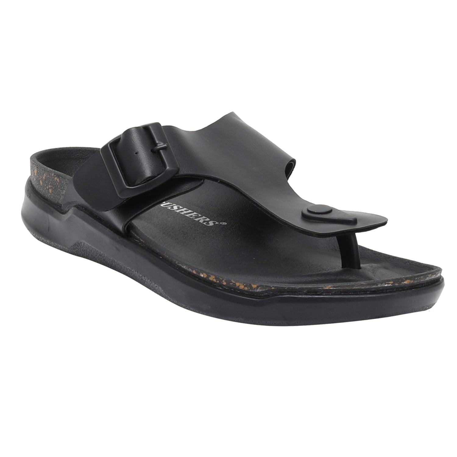 MEN'S SOFTBED SLIPPERS- BIRK-5002-BLACK